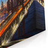 Manhattan Bridge at Night Wall Art – NYC Skyline Cityscape Prints