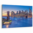 Manhattan Skyline Wall Art - Iconic NYC Bridge and Cityscape at Dusk