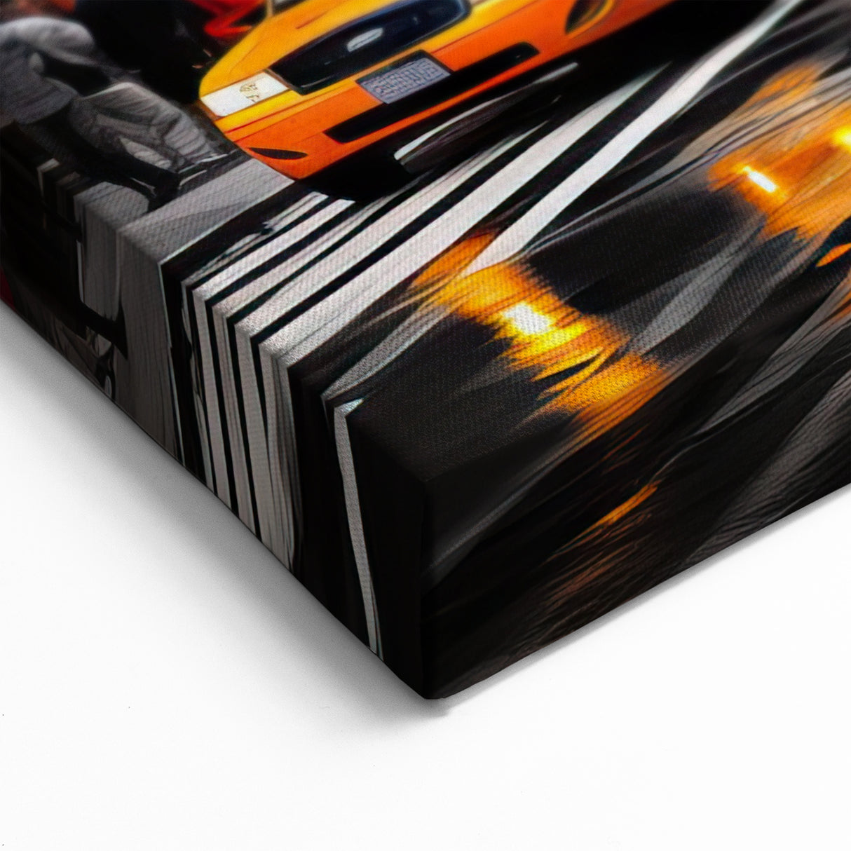 Manhattan Skyline Wall Art - Iconic Yellow Taxis on a Busy NYC Street