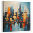 Abstract NYC Cityscape Art - Bold Geometric Manhattan Skyline Wall Decor