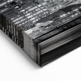 Manhattan Bridge Black and White Photography - NYC Night Skyline Wall Decor