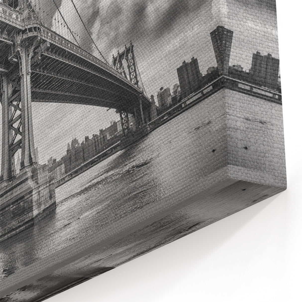 Black and White Manhattan Bridge Art - Iconic New York City Bridge Photography Decor