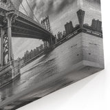 Black and White Manhattan Bridge Art - Iconic New York City Bridge Photography Decor