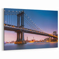 Manhattan Bridge Art - Dusk New York City Skyline Photography Wall Decor