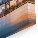 Manhattan Bridge Art - Sunset New York City Skyline Photography Wall Decor