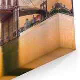 Brooklyn and Manhattan Bridge Art - Golden Hour New York City Skyline Photography