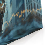 Charging Bull NYC Financial Art - Modern Stock Market Canvas Print