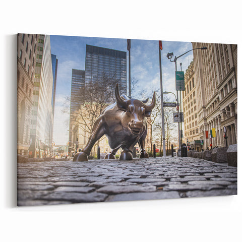 New York Stock Exchange Bull Art - Large Premium Canvas Print