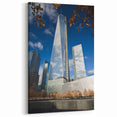 One World Trade Center Framed Canvas - NYC Skyline and Memorial Art