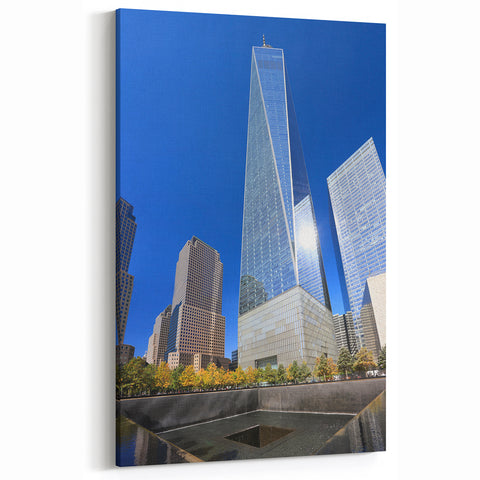 One World Trade Center Rolled Print - NYC Skyline with Memorial View
