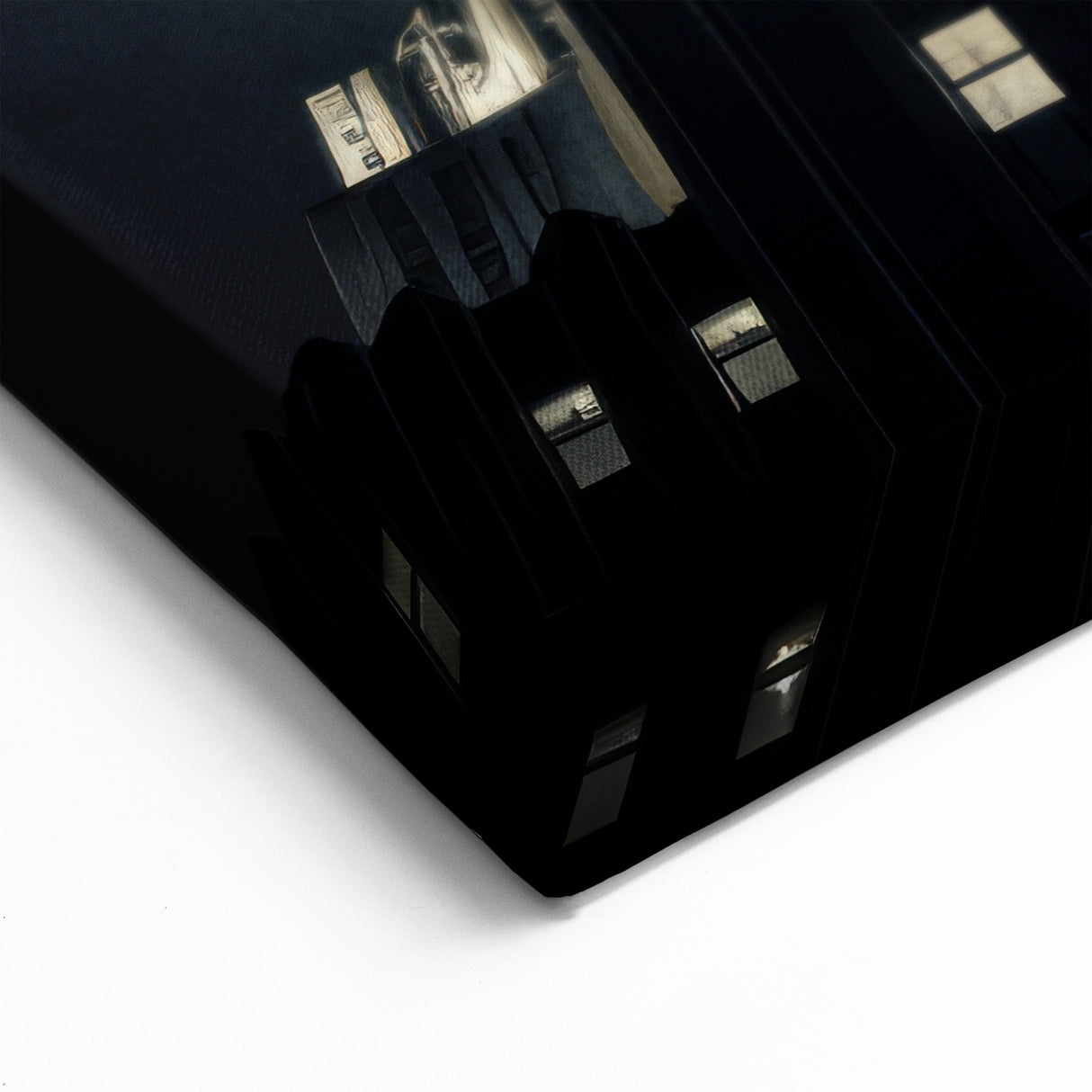 Illuminated NYC Skyscraper at Night - Dramatic Art Deco Art Print