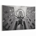 Rockefeller Center Atlas Statue - Iconic NYC Art Print in Black and White