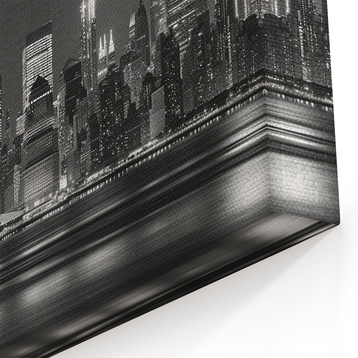 Statue of Liberty and NYC Skyline - Black and White Art Print