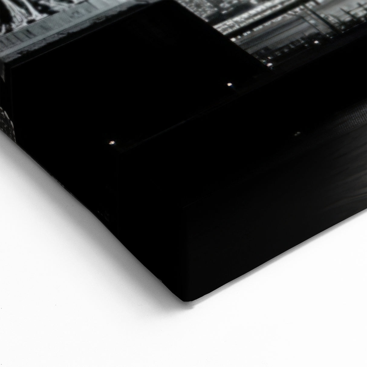 Statue of Liberty and NYC Skyline - Black and White Art Print