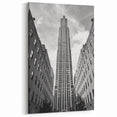 Rockefeller Center Tower - Classic NYC Skyline Black and White Art Print