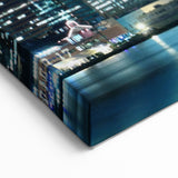 Statue of Liberty Art - New York City Skyline Night Wall Decor