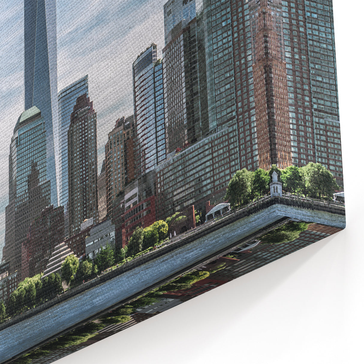 New York City Wall Art – Statue of Liberty with Skyline Landmark Decor