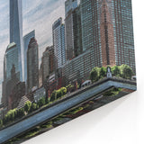 New York City Wall Art – Statue of Liberty with Skyline Landmark Decor