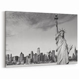 Statue of Liberty Art - Black and White NYC Landmark Wall Print