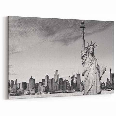 Statue of Liberty Art - Black and White NYC Landmark Wall Print