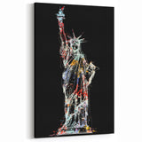 Abstract Statue of Liberty Art - Colorful New York City Landmark Print
