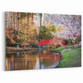 North Carolina Wall Decor - Japanese Garden with Red Bridge