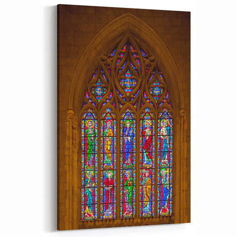 Durham Wall Art - Stained Glass Cathedral Window in North Carolina