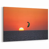 Outer Banks NC Art Prints – Stunning Sunset Kite Surfing Wall Art Canvas