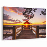 Outer Banks Canvas Prints – Majestic Sunset Pier Coastal Scenic Art