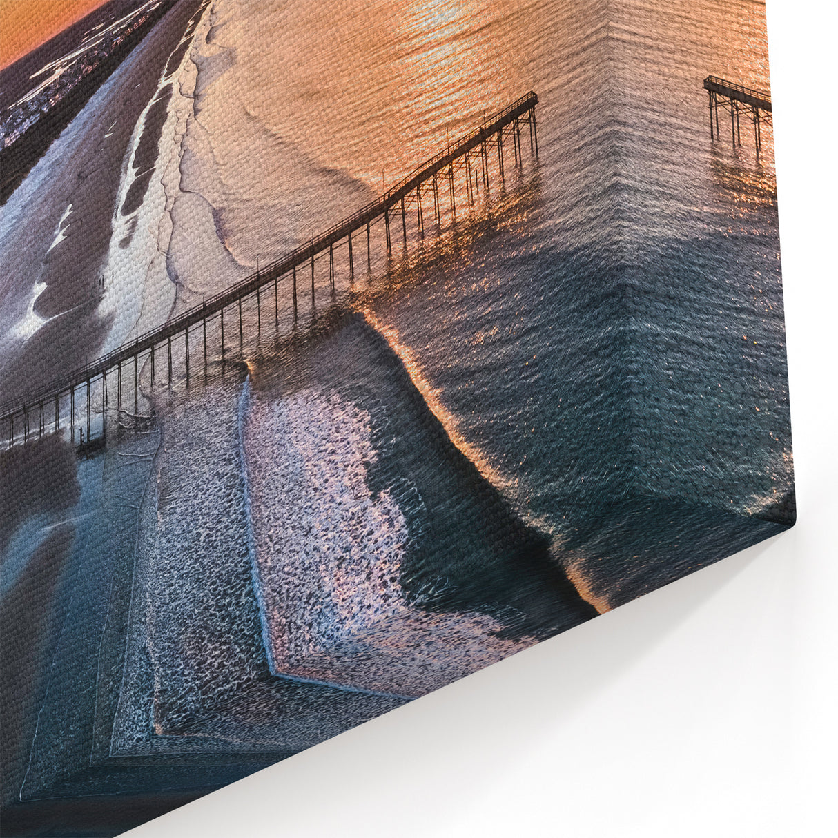 North Carolina Coastal Art – Aerial View Sunset Outer Banks Beach Print