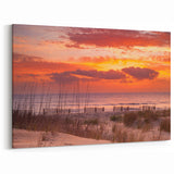 Outer Banks Beach Photography – Vibrant Sunset Dunes Coastal Wall Art