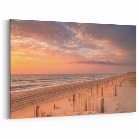 Outer Banks Canvas Prints – Tranquil Beach at Sunset Coastal Wall Art