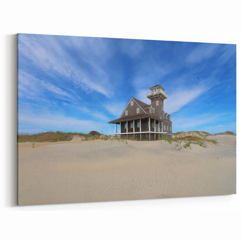 North Carolina Coastal Art – Historic Sand Dune House Outer Banks Print