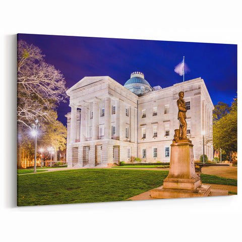 Elegant Raleigh Skyline Canvas - North Carolina Landmark Photography Art