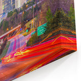 Vibrant Raleigh Cityscape Canvas - North Carolina Skyline Wall Art