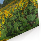 Sunny Raleigh Sunflower Field Canvas - Scenic North Carolina Wall Art