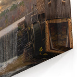 Historic Raleigh Mill Waterfall Art - Scenic North Carolina Wall Decor
