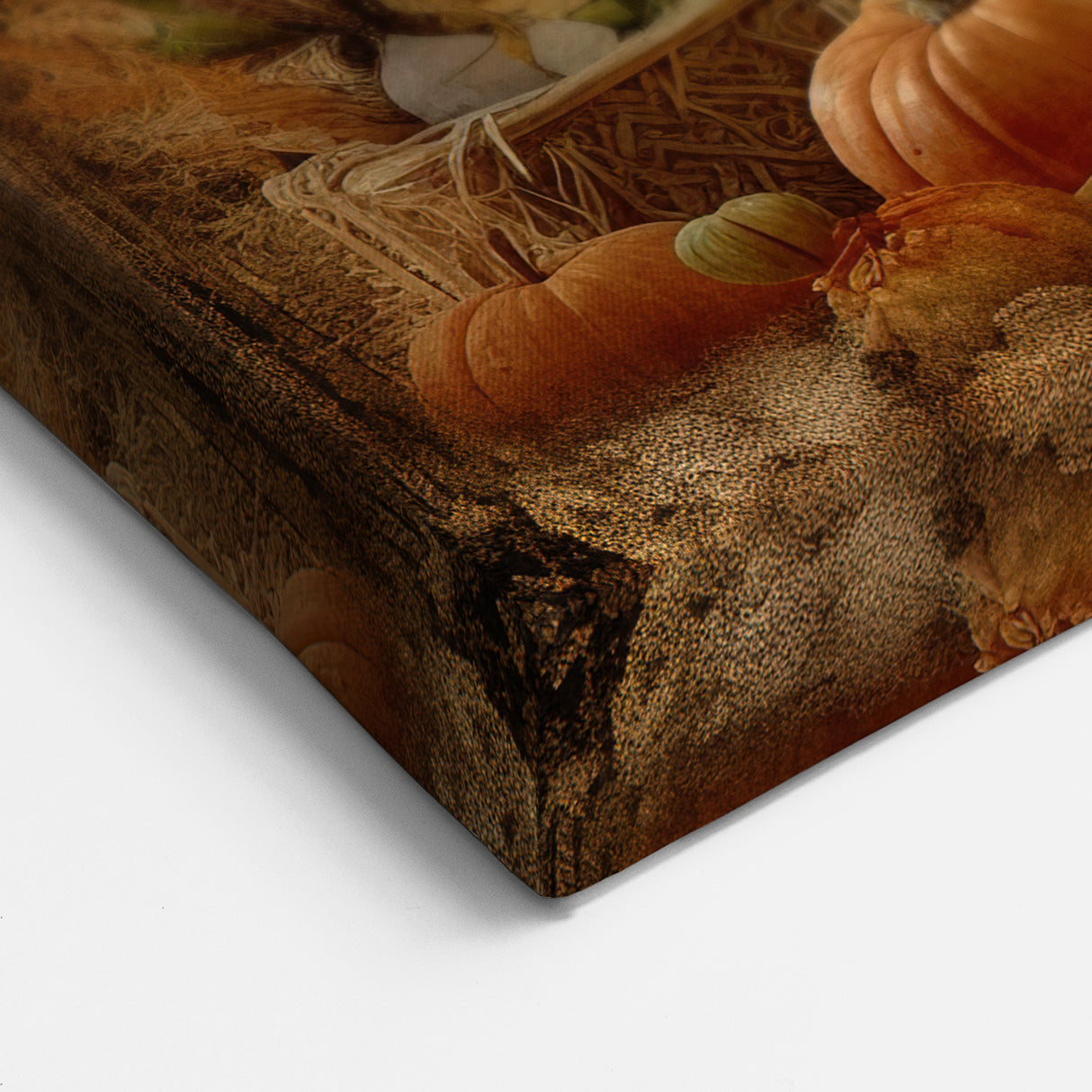 Farmhouse Style Wall Decor with Pumpkins and Barn - Country Style Art