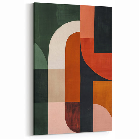 Mid Century Modern Geometric Wall Decor - Retro Minimalist Abstract Art