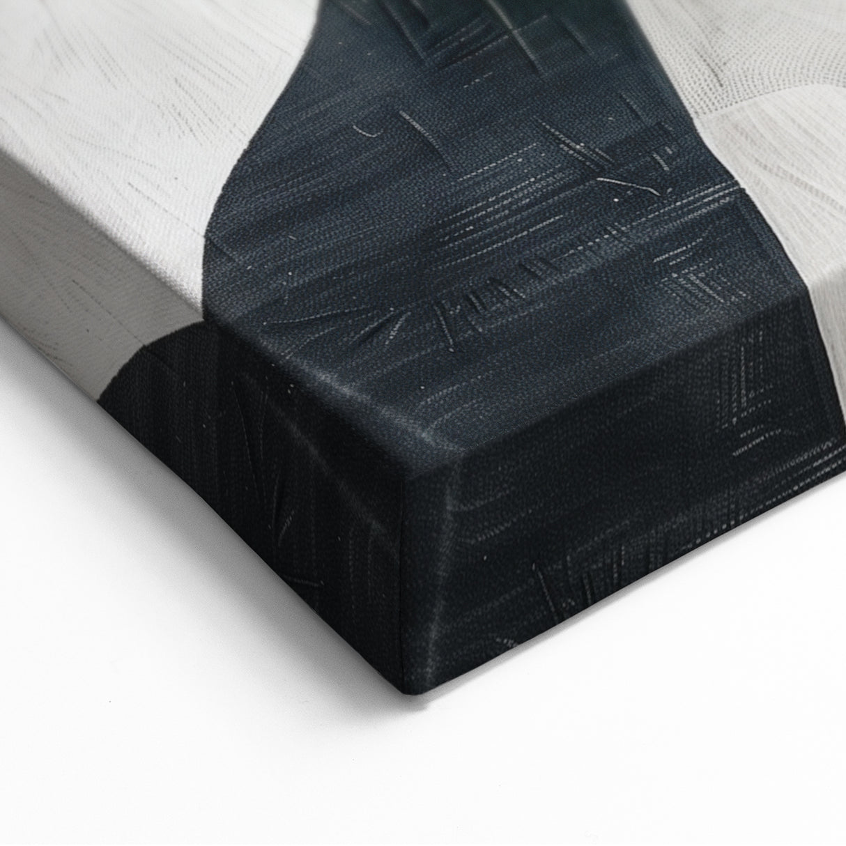 Mid Century Modern Abstract Wall Art - Black and White Minimalist Decor