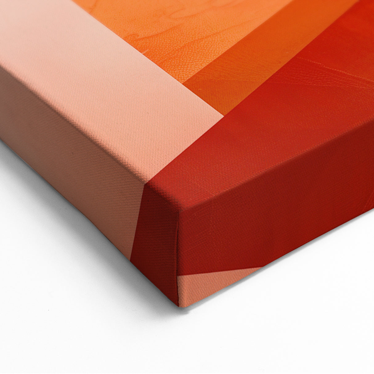 Mid Century Modern Abstract Art - Bold Orange Minimalist Geometric Decor