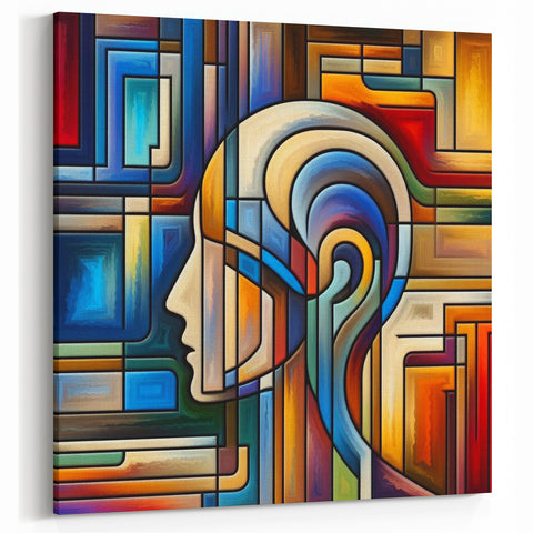 Dynamic Abstract Expressionist Canvas - Modern Geometric Wall Art