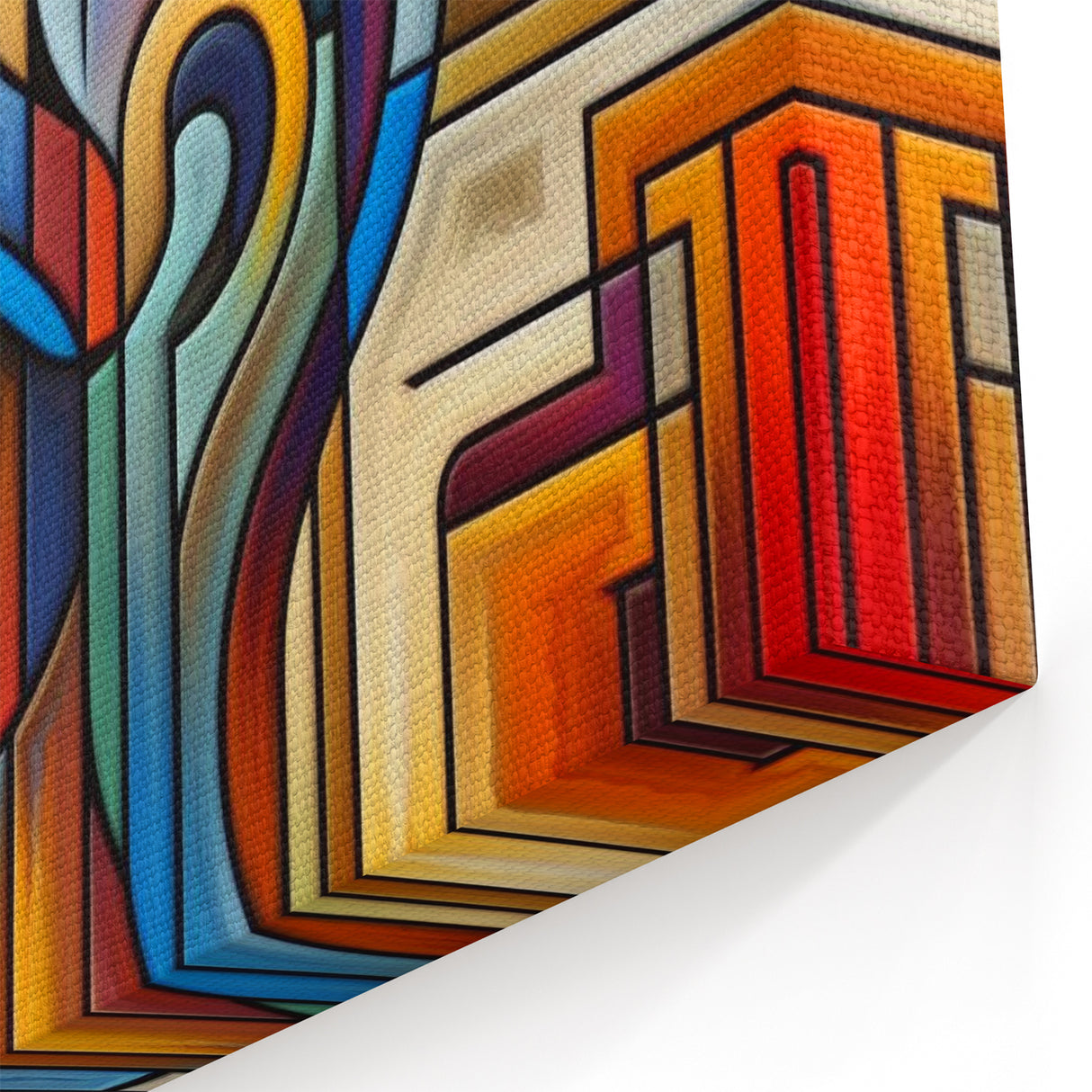 Dynamic Abstract Expressionist Canvas - Modern Geometric Wall Art