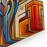 Dynamic Abstract Expressionist Canvas - Modern Geometric Wall Art