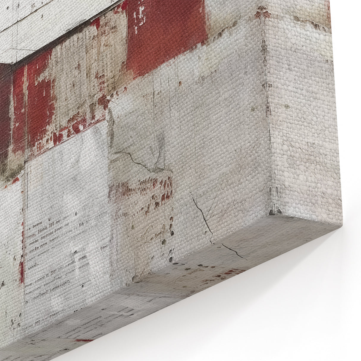 Weathered Red Barn Wall Art - Vintage Farmhouse Canvas with Rustic Charm