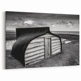 Rustic Red with White Barn Wall Art - Vintage Farmhouse Canvas Print