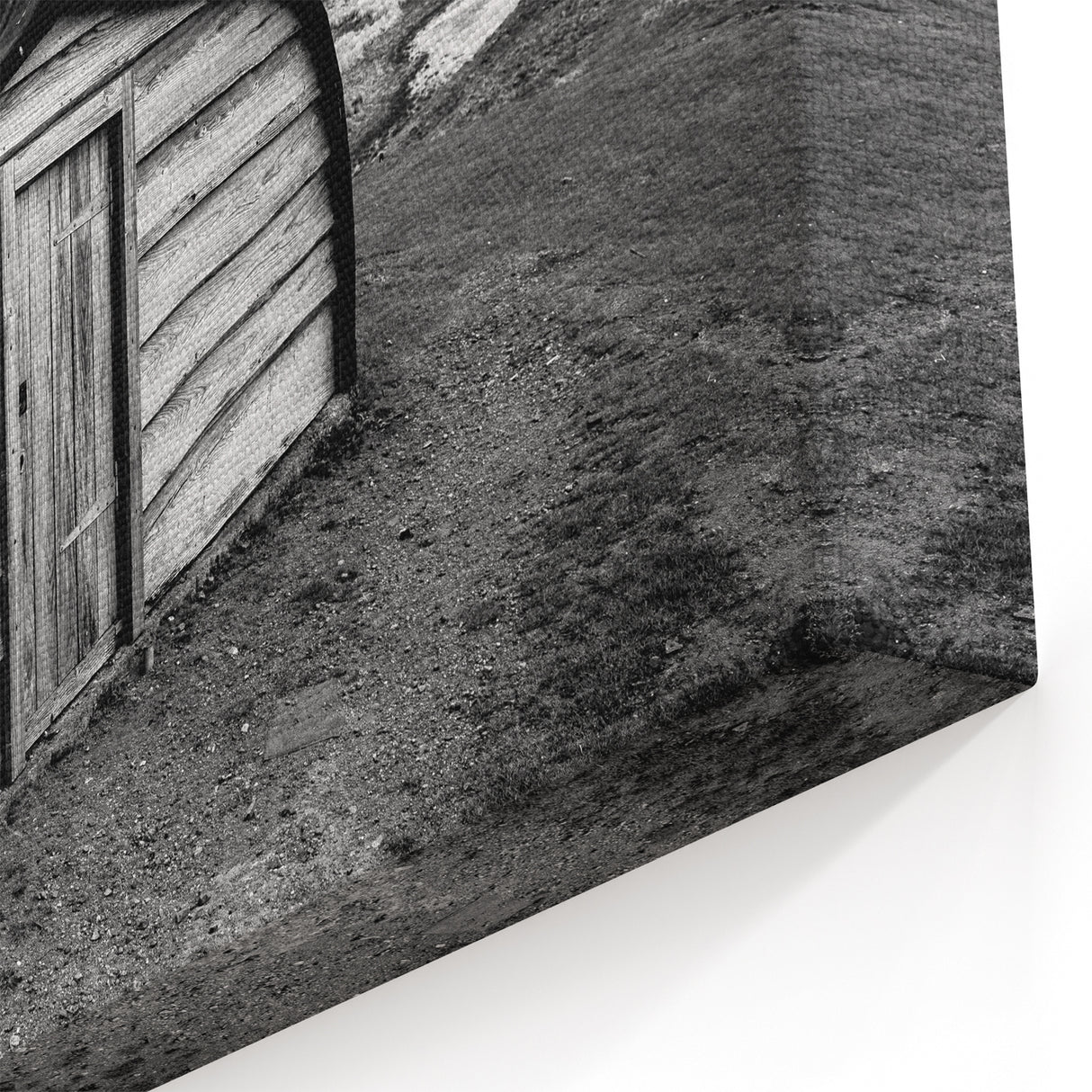 Rustic Red with White Barn Wall Art - Vintage Farmhouse Canvas Print