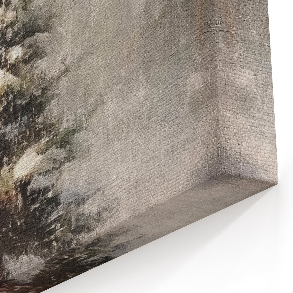 Holiday Wall Decorations - Snowy Pine Tree Print Christmas Framed Art