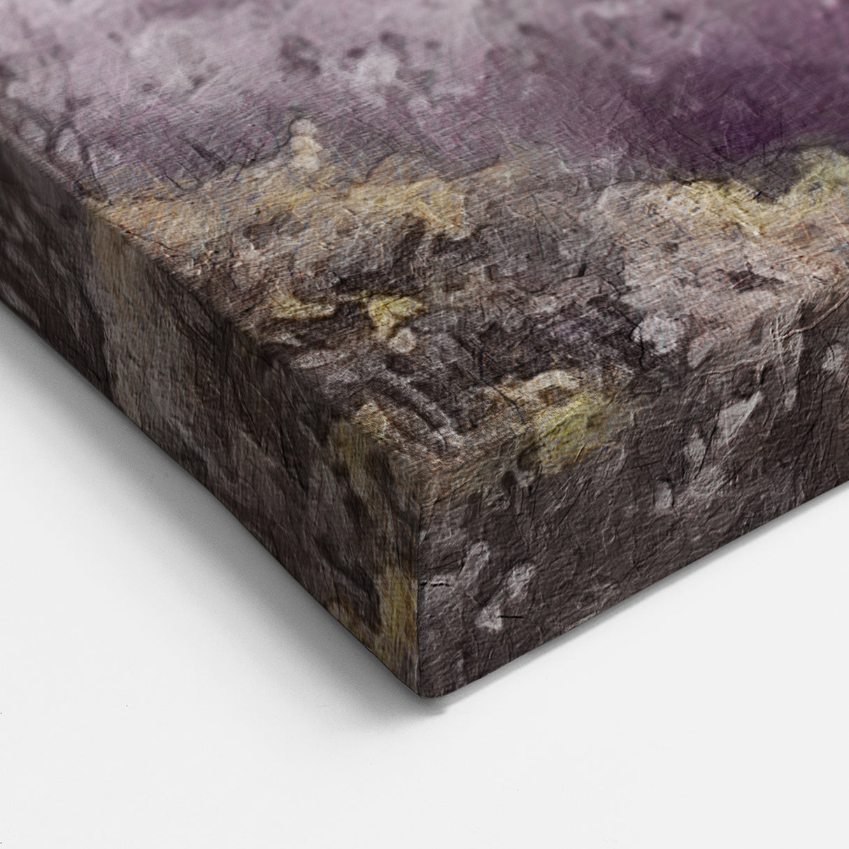 Countryside Wall Art – Serene Lavender Field with Farmhouses Print