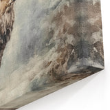 Seasonal Wall Art - Majestic Elk Winter Scene Christmas Framed Art